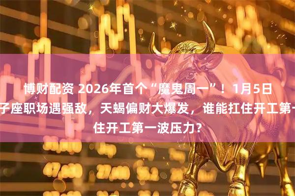 博财配资 2026年首个“魔鬼周一”！1月5日运势：狮子座职场遇强敌，天蝎偏财大爆发，谁能扛住开工第一波压力？